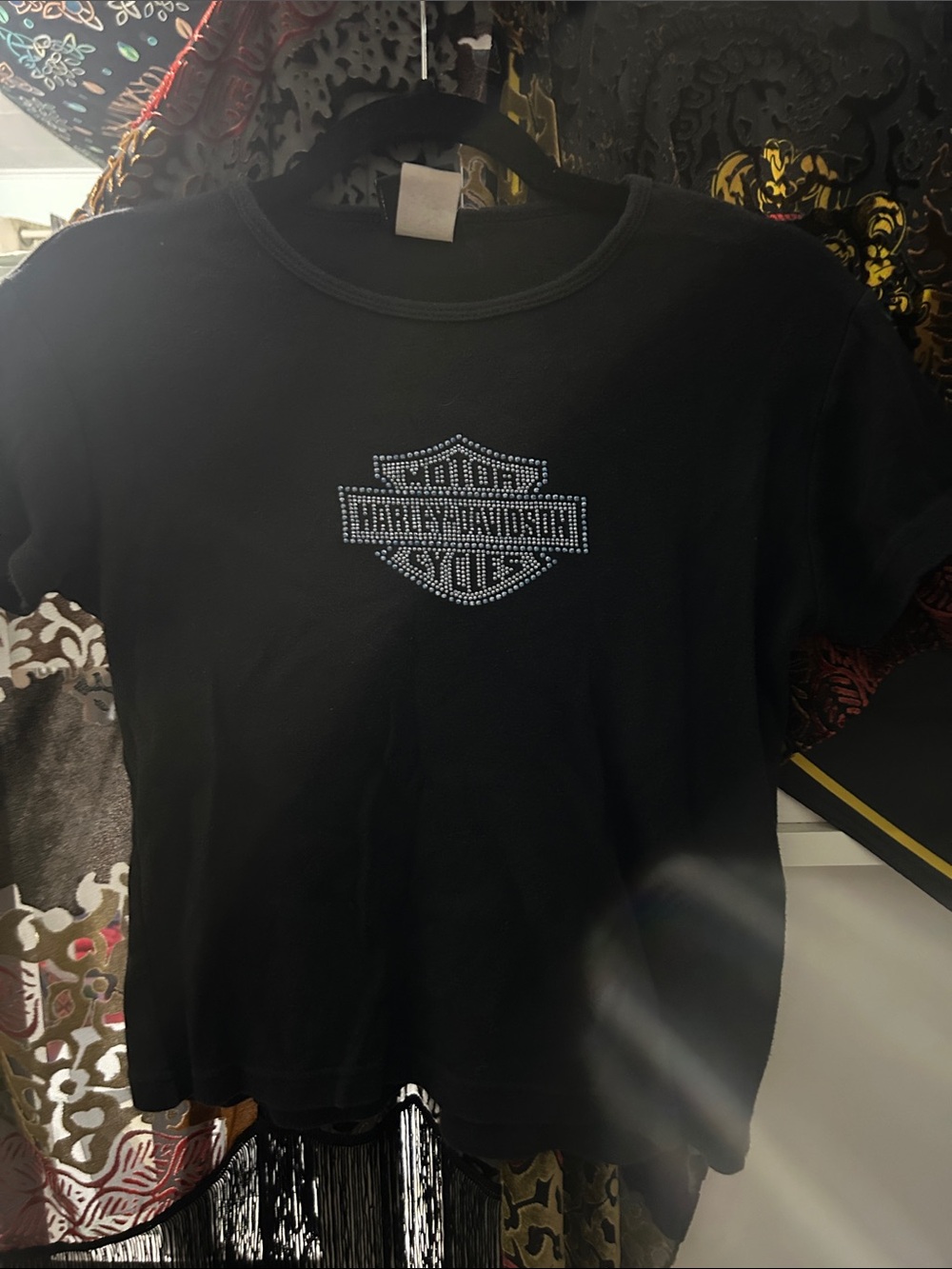 Harley-Davidson Black Kids Rhinestone Shield Tee